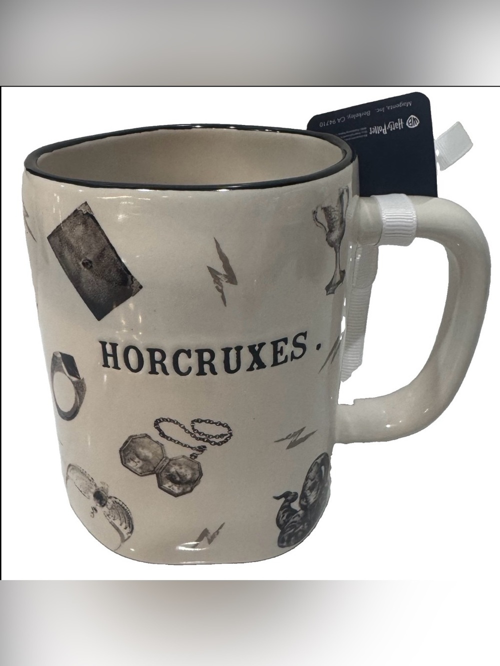 Rae Dunn Harry Potter Coffee Mug “Horcruxes” w/Magical Items From Movie NWT